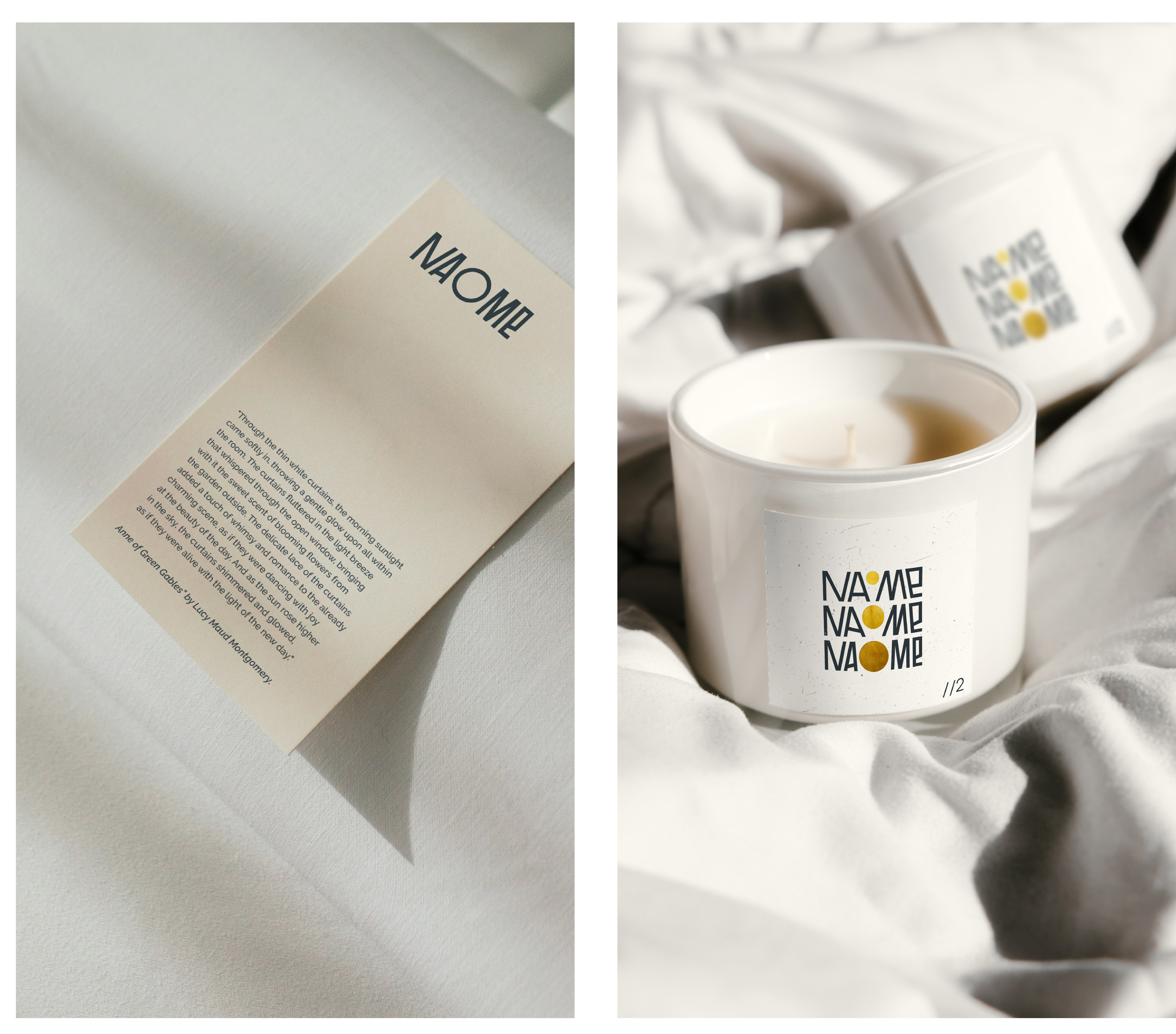 Photo #13: Naome - a manufacturer of natural home textiles in the USA - Logo design and brand creation at Rocketmen Agency branding studio