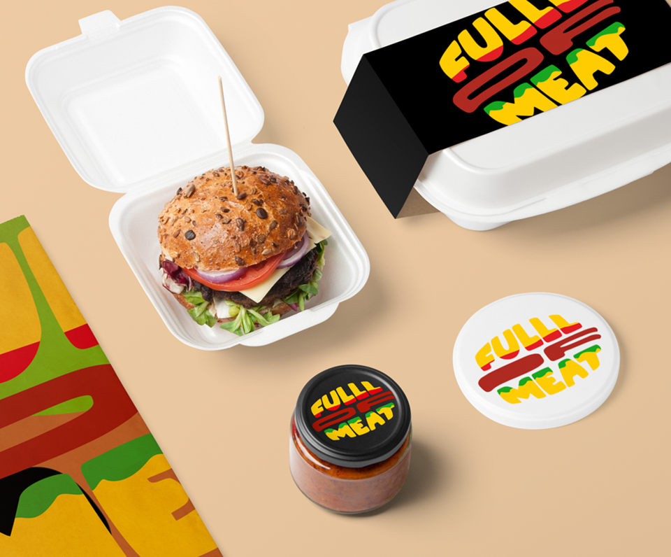 Photo #3: Burger FULL of MEAT - Logo design and brand creation at Rocketmen Agency branding studio