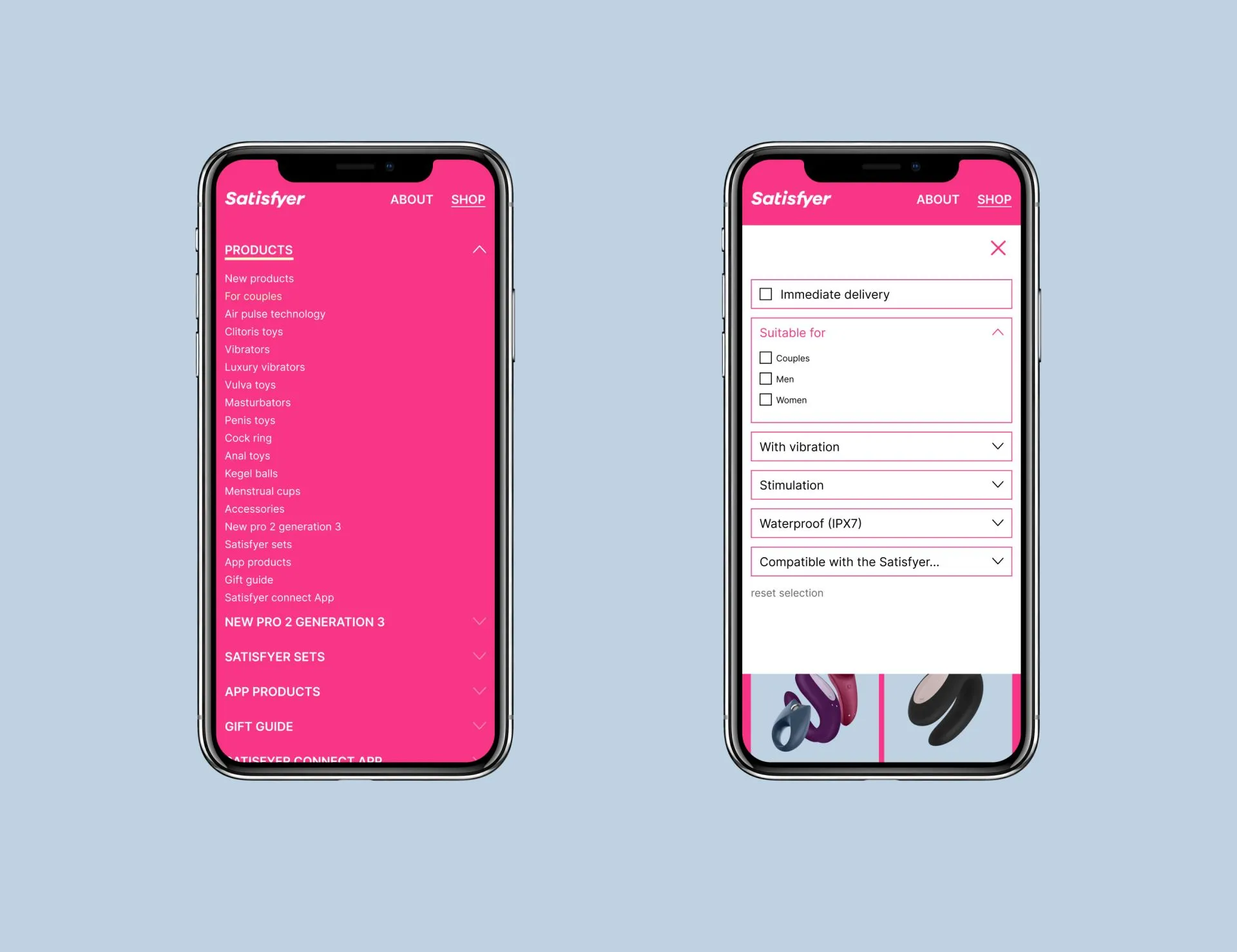Фото №10: Satisfyer - магазин товаров 18+ - Разработка логотипа и создание бренда в студии брендинга Rocketmen Agency