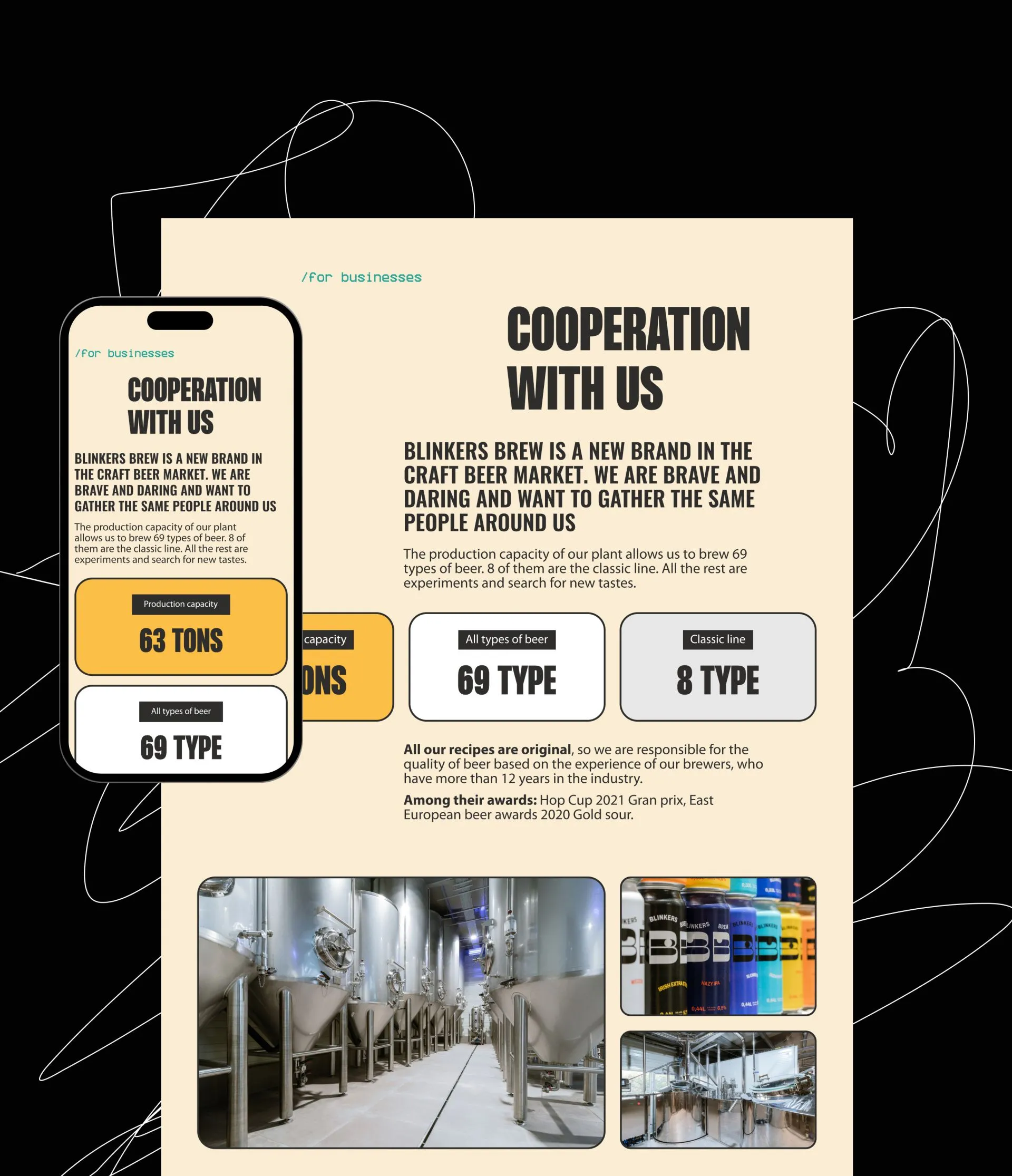 Фото №8: Blinkers Brew — бренд крафтового пива - Разработка логотипа и создание бренда в студии брендинга Rocketmen Agency