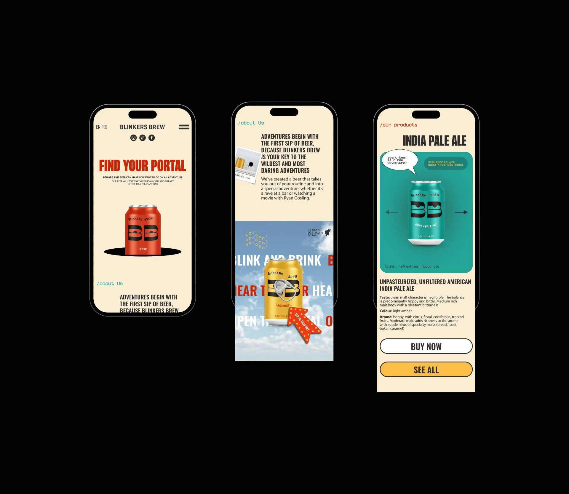 Фото №7: Blinkers Brew — бренд крафтового пива - Разработка логотипа и создание бренда в студии брендинга Rocketmen Agency