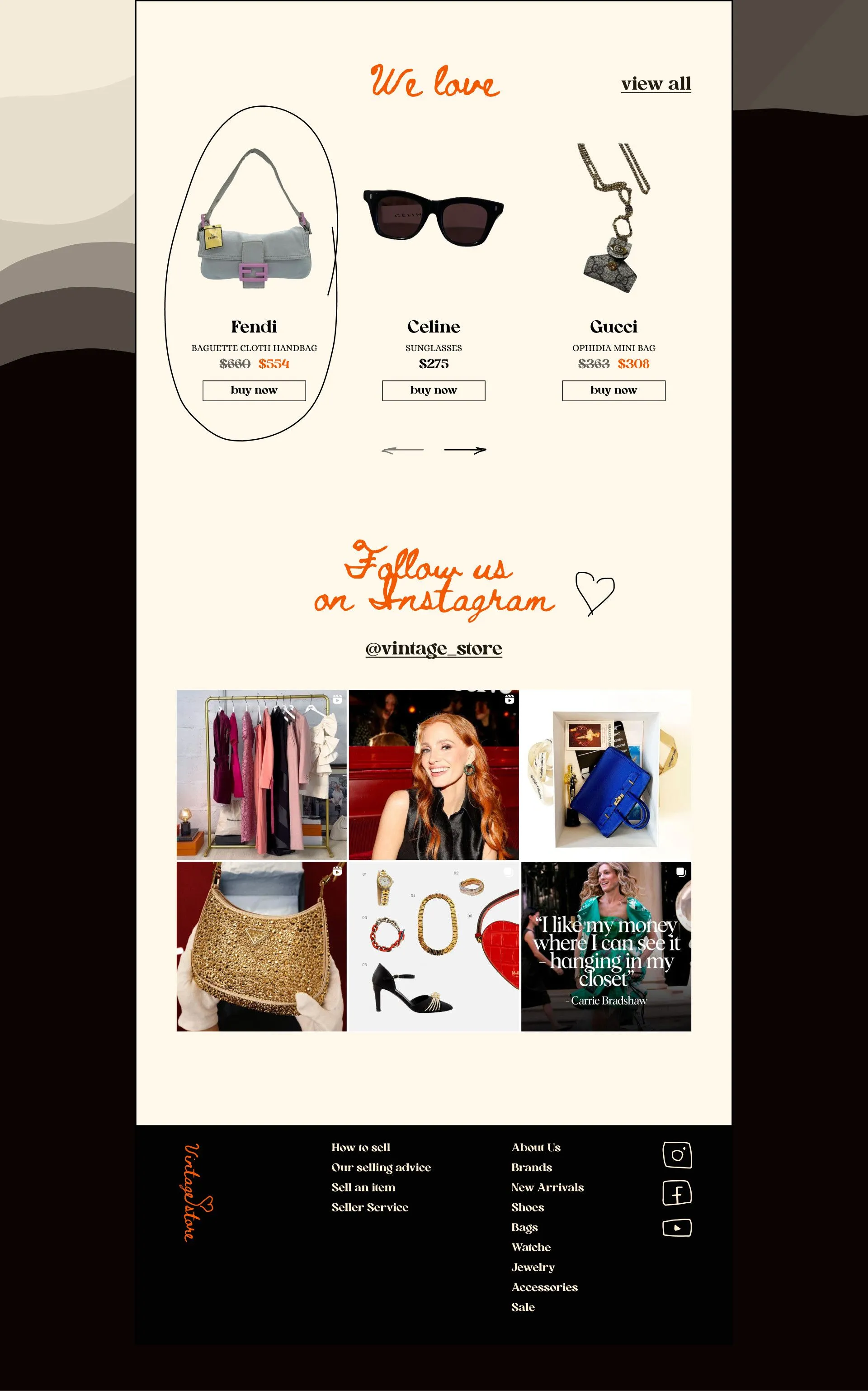 Фото №8:  Vintage – интернет-магазин винтажных аксессуаров - Разработка логотипа и создание бренда в студии брендинга Rocketmen Agency