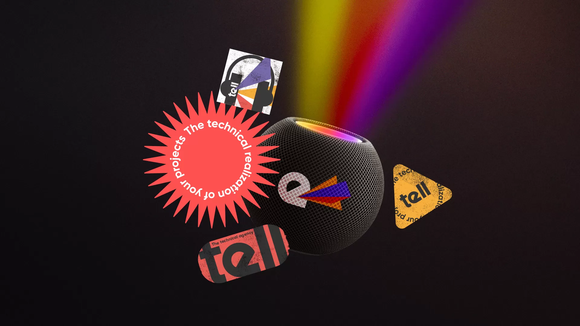 Фото №1: Tell - технический суппорт концертов и трансляций - Разработка логотипа и создание бренда в студии брендинга Rocketmen Agency