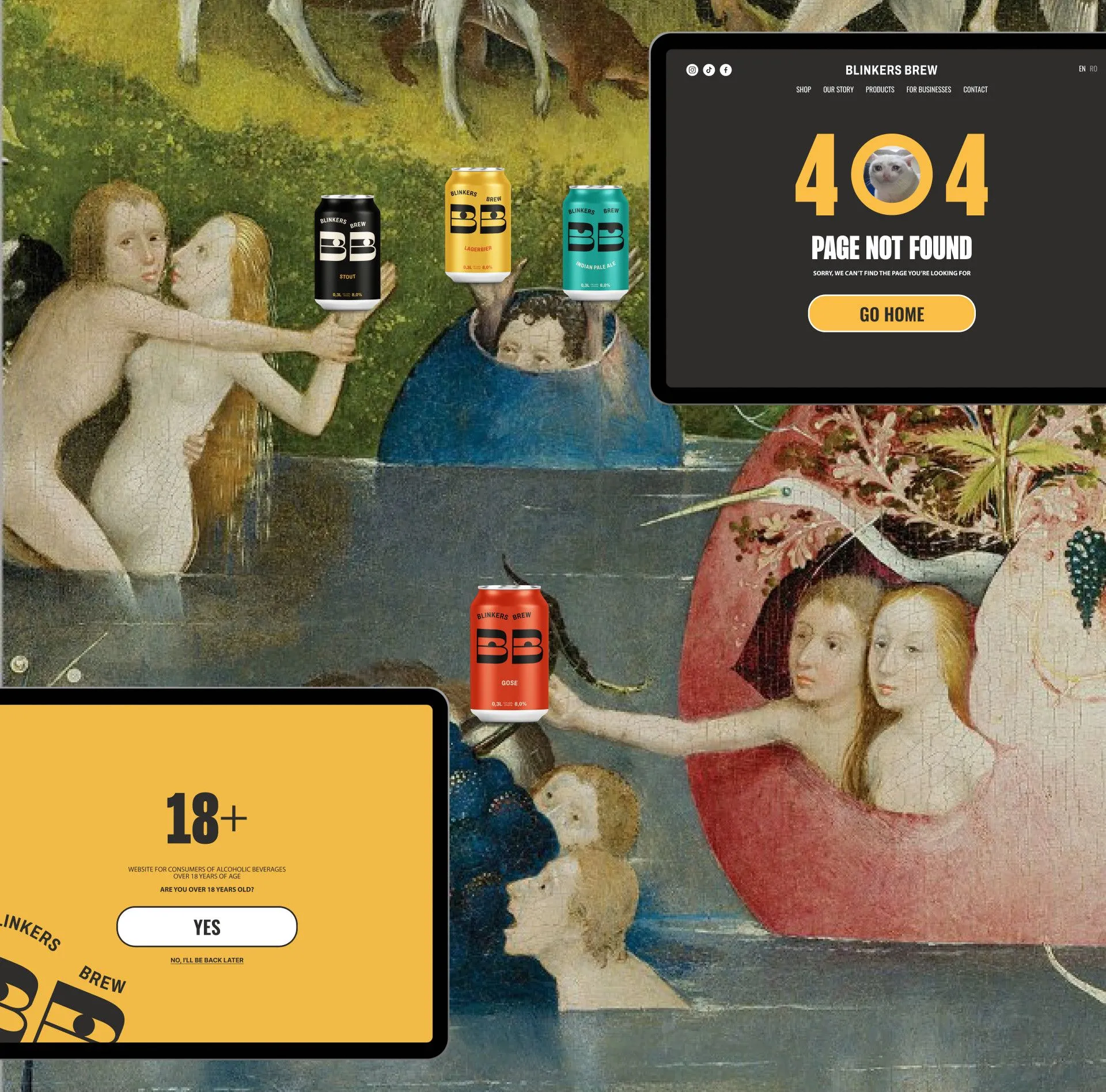 Фото №10: Blinkers Brew — бренд крафтового пива - Разработка логотипа и создание бренда в студии брендинга Rocketmen Agency