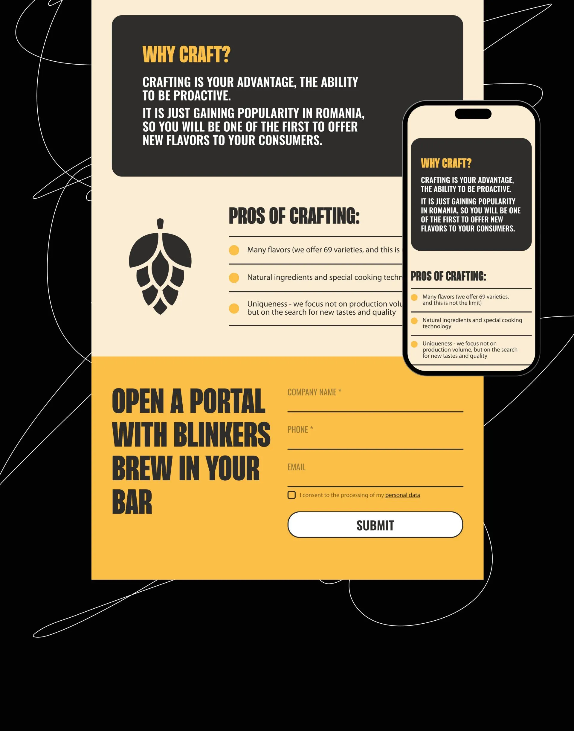 Фото №9: Blinkers Brew — бренд крафтового пива - Разработка логотипа и создание бренда в студии брендинга Rocketmen Agency