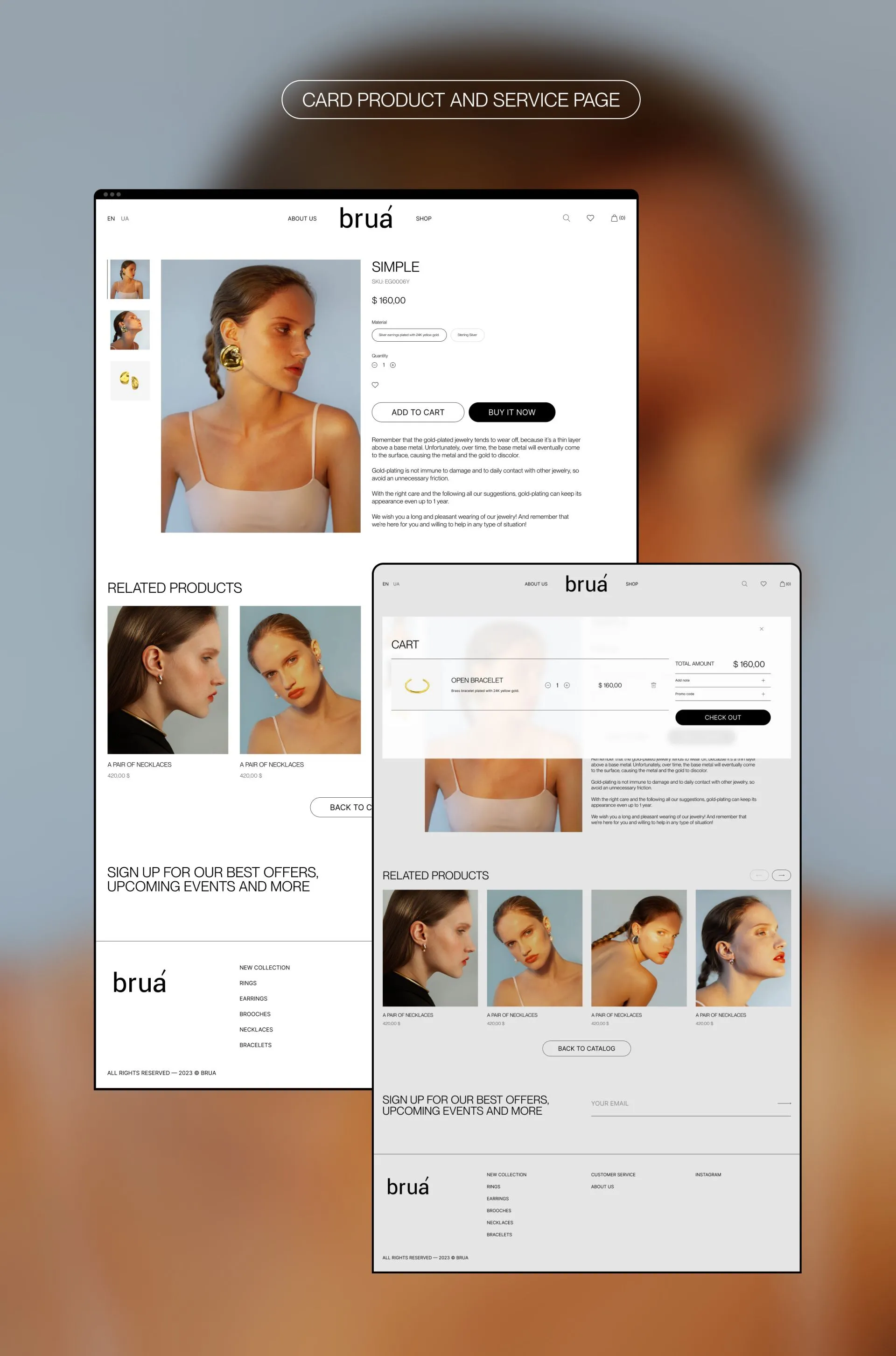 Фото №9: Brua - интернет-магазин ювелирних изделий  - Разработка логотипа и создание бренда в студии брендинга Rocketmen Agency