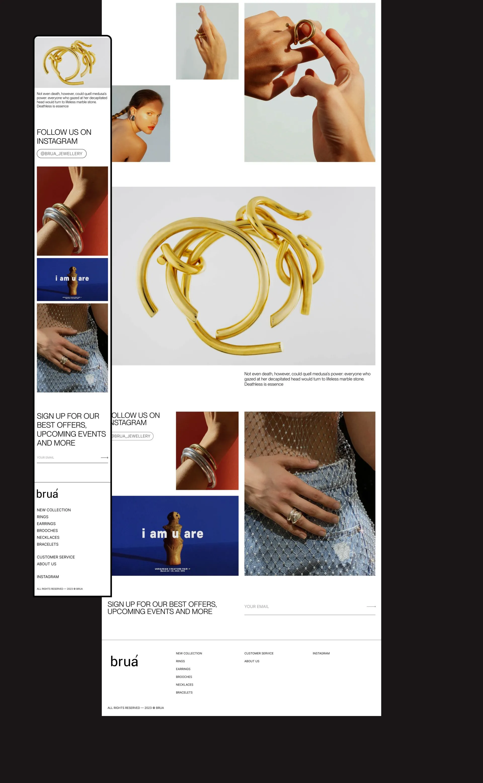 Фото №3: Brua - интернет-магазин ювелирних изделий  - Разработка логотипа и создание бренда в студии брендинга Rocketmen Agency