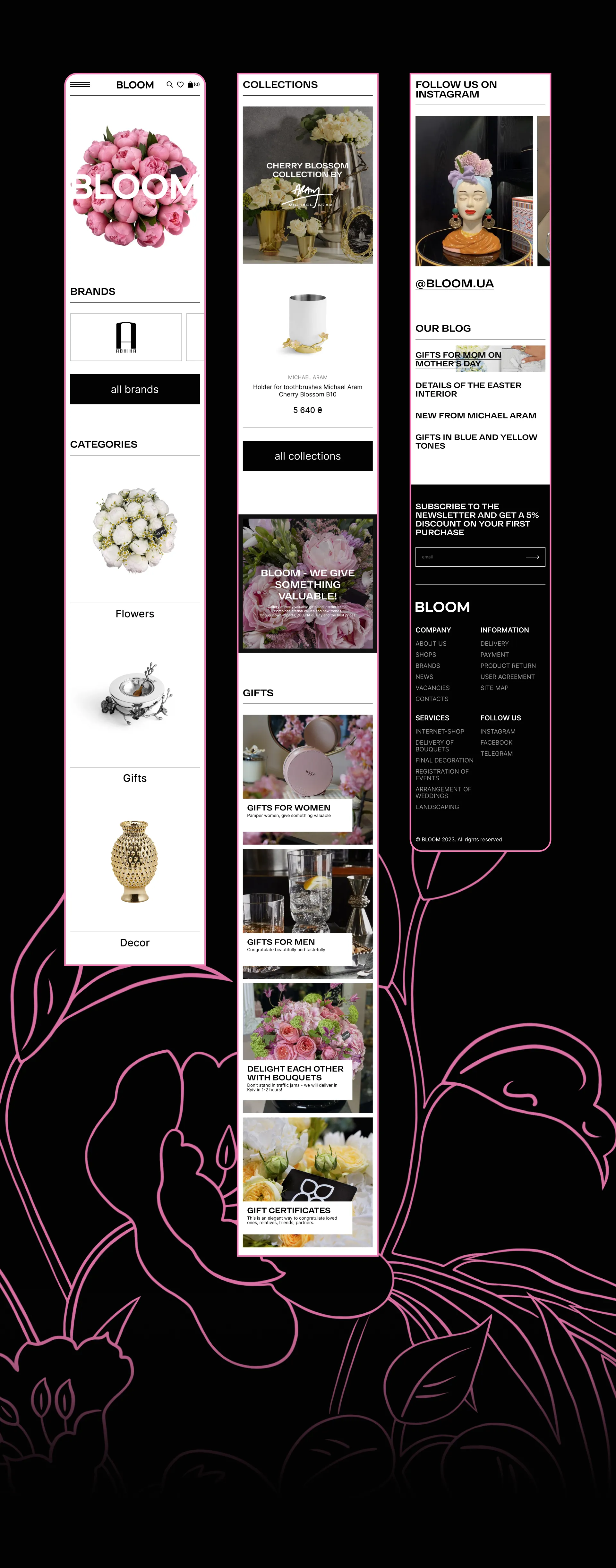 Фото №6: Bloom - интернет магазин флористики - Разработка логотипа и создание бренда в студии брендинга Rocketmen Agency