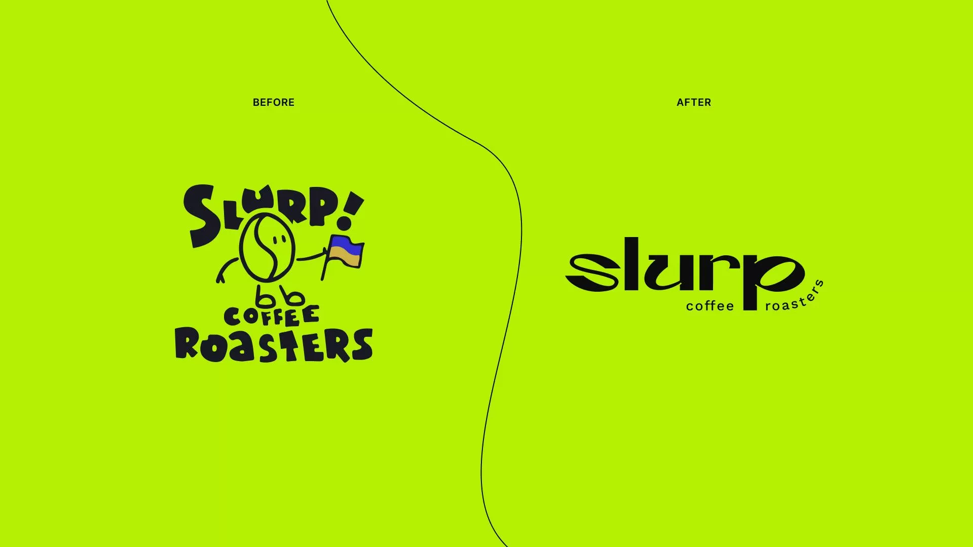 Фото №2: Slurp - кофейный шоурум в Киеве - Разработка логотипа и создание бренда в студии брендинга Rocketmen Agency