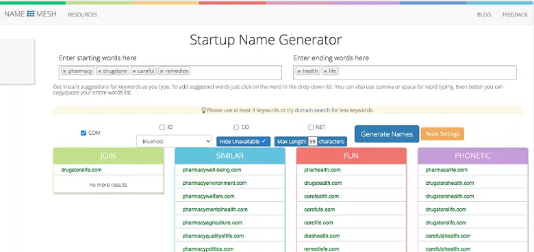 Как это работает? Исследуем генераторы названий для компаний и брендов  - Фото №4