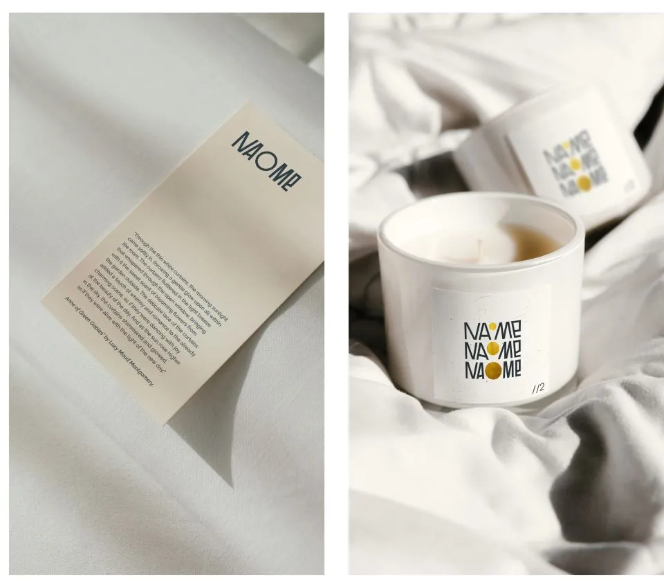 Фото №13: Naome - производитель натурального текстиля для дома в США - Разработка логотипа и создание бренда в студии брендинга Rocketmen Agency